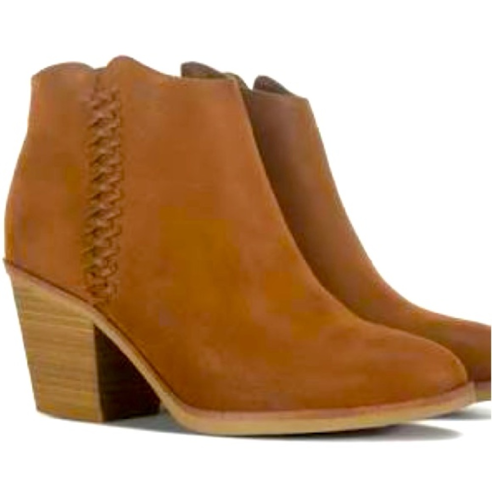 New! MIA Womens Lasso Ankle Boots Cognac Brown, Size 8